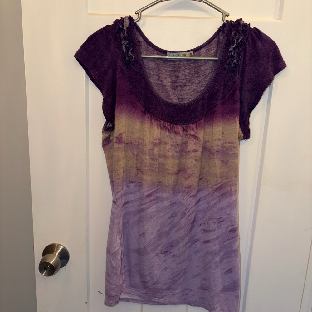 Unity World Wear Purple and Gold Ombre Blouse